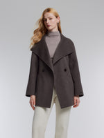 [Preview] Wool Cashmere Blend Double-Faced Women Wrap Coat GOELIA
