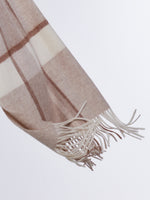 [Preview] 100% Wool Plaid Fringe Scarf GOELIA