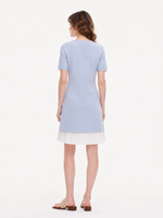 Tencel Blend Color Block Women Knit Mini Dress GOELIA
