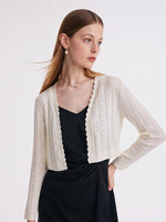 Cardigan And Slip Midi Work Dress Two-Piece Set GOELIA