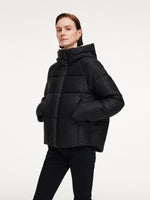 18MM Gambiered Canton Gauze Hooded Unisex Goose Down Jacket GOELIA