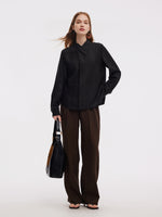 18MM Xiang Yun Silk Cross Front Collar Women Blouse GOELIA