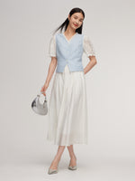 Tweed Sequins Patchwork Crop Jacket And Lyocell Blend Skirt Two-Piece Set GOELIA