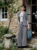 Triacetate Blend Women Straight Leg Pants GOELIA