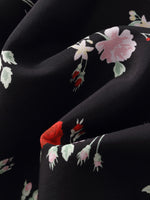 16MM Mulberry Silk Acetate Blend Patchwork Women Side Slit Maxi Dress GOELIA