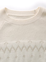 100% Wool Jacquard Women Sweater GOELIA