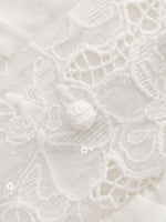 Lace Ruffle Sleeve A-Line Women Mini Dress With Tie-String Belt And Scrunchie GOELIA