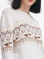 [Preview] Wool Blend Sheep Fair Isle Unisex Sweater GOELIA
