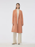 100% Wool Double-Faced Back Slit Women Overcoat GOELIA