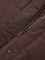 Quilted Hooded Goose Down Wrap Overcoat GOELIA