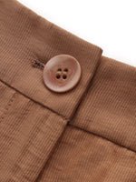 Tencel Blend Women Wide Leg Pants With GO Letter Leather Belt GOELIA