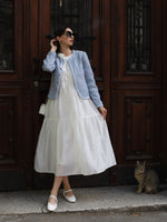 Single-Breasted Round Neck Women Jacket GOELIA