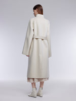 [Preview] Camel Hair Wool Silk Blend Double-Faced Women Wrap Overcoat GOELIA