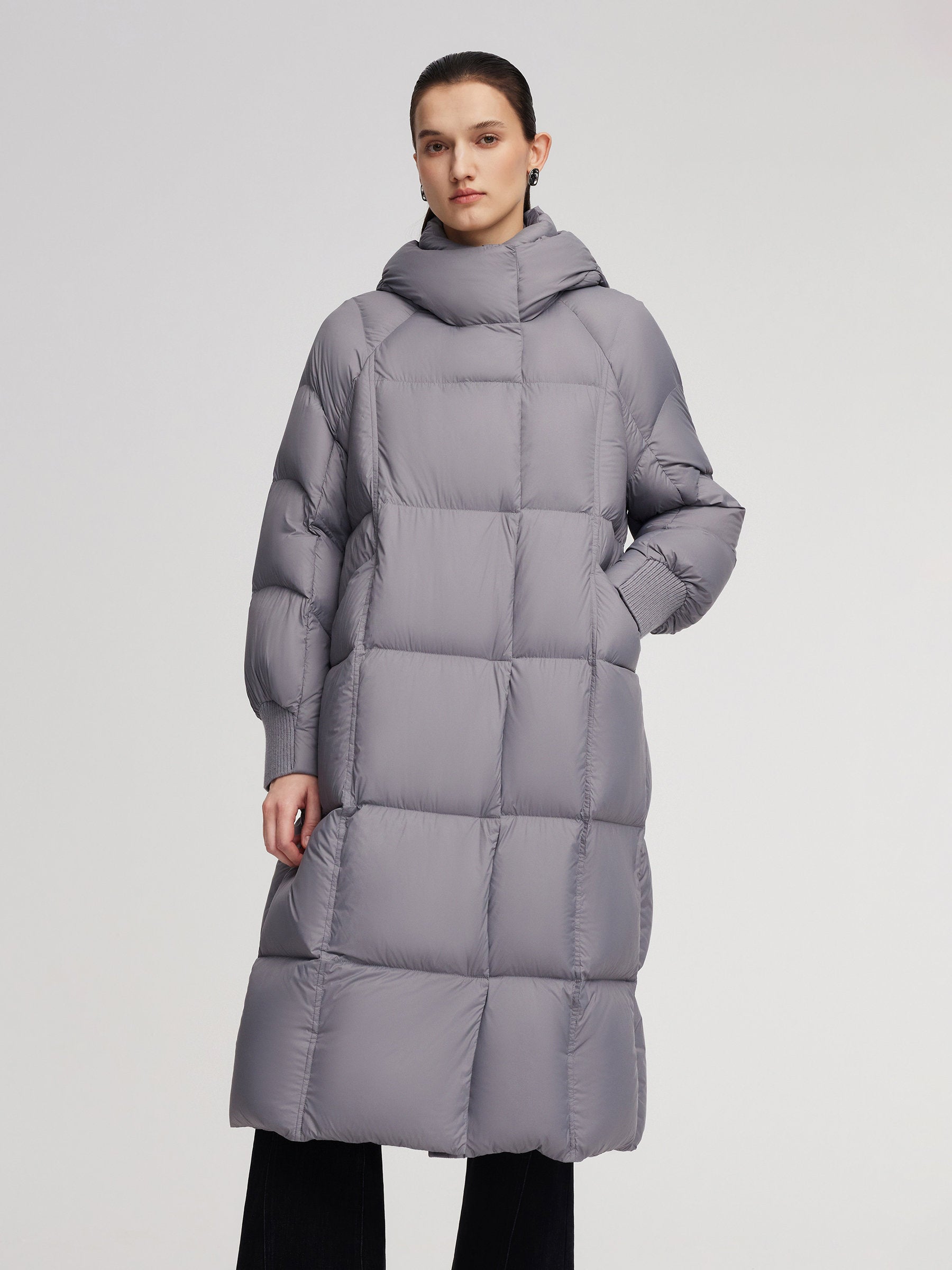 [Preview] Lightweight Hooded Long Goose Down Coat GOELIA