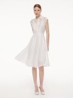 Tencel Acetate Blend Women Midi Shirt Dress GOELIA