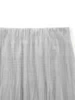 [Preview] Elastic Waist A-Line Pleated Women Mesh Skirt GOELIA