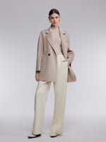Cashmere Wool Blend Double-Faced Women Mid-Length Coat GOELIA