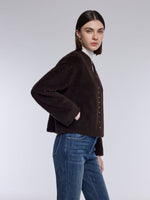 [Preview] 100% Shearling Wool V-Neck Women Coat GOELIA