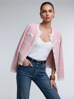 Cotton Contrast Trim Women Cardigan GOELIA