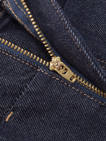 [Preview] 100% Cotton Denim Slimming Seamed Women Shorts With Belt GOELIA