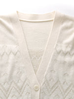 100% Wool Jacquard Women Cardigan GOELIA