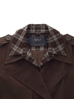 Mock Layered H-Line Women Belted Trench Coat GOELIA