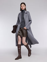 [Preview] 100% Cashmere Double-Faced Women Wrap Overcoat GOELIA