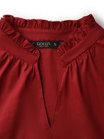 Puff Sleeves Tiered Women Mini Dress With Belt GOELIA