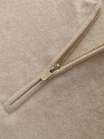 100% Cashmere Half-Zip Women Hooded Sweater GOELIA