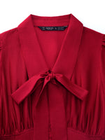 Tencel Blend Women Ruffle Cap Sleeve Maxi Dress With Sash GOELIA