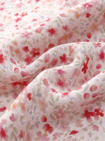 Asymmetric Knit Top And Floral Print Skirt Two-Piece Set With Ribbon GOELIA