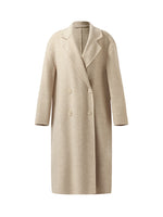 Wool Cashmere Herringbone Double-Faced Unisex Coat GOELIA