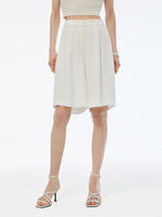 100% Acetate Women Knee Length Shorts GOELIA