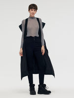 Hooded Long Goose Down Coat With Belt GOELIA