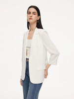 Acetate Blend Slim Fit Women Blazer GOELIA
