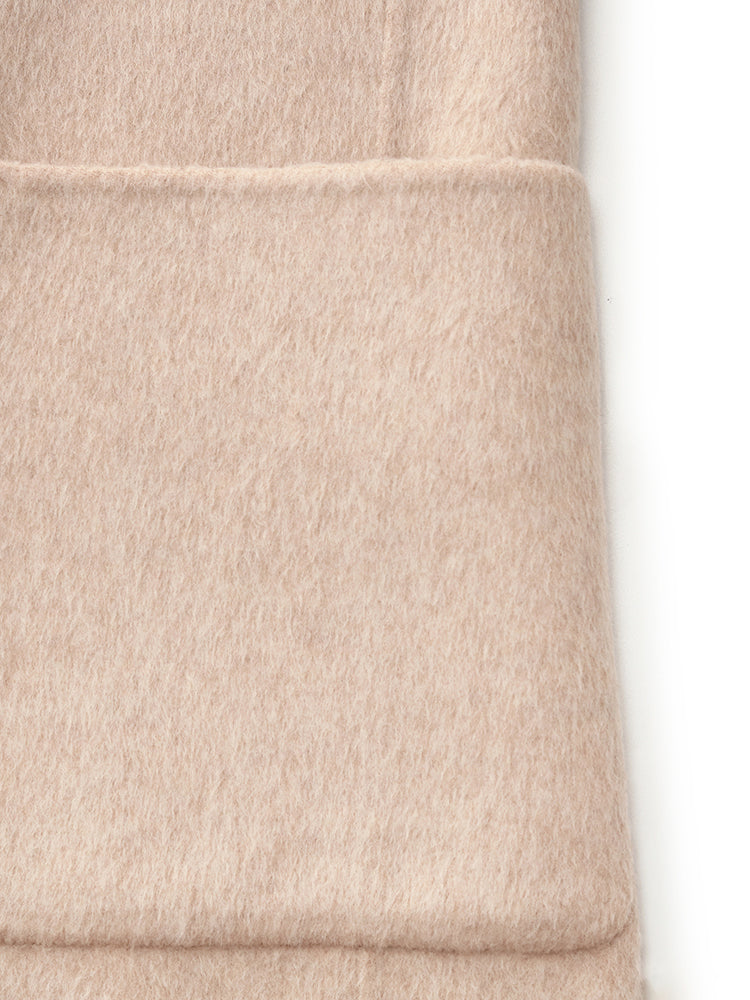 Classic Long Wool-Alpaca Coat – Double-Breasted British Style