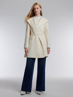 [Preview] Cashmere Wool Blend Double-Faced Women Wrap Cape Coat GOELIA