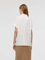 Mulberry Silk Lapel Women Shirt GOELIA