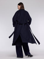 [Preview] 100% Wool Double-Faced Women Wrap Overcoat GOELIA