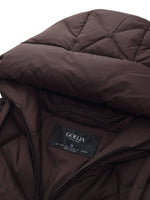 Diamond Quilted Hooded Unisex Long Goose Down Coat GOELIA