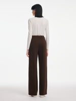 [Preview] Embroidered Side Seam Drawstring Waist Women Knit Pants GOELIA