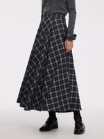 Plaid Women A-Line Skirt With Scrunchie GOELIA