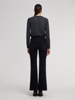 Brushed Denim Women Flared Jeans GOELIA