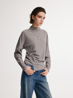 [Preview] Double-Faced Brushed Mock Neck Women Knit Top GOELIA