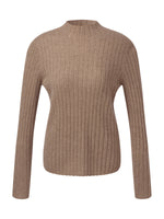 100% Cashmere Seamless Mock Neck Women Sweater GOELIA