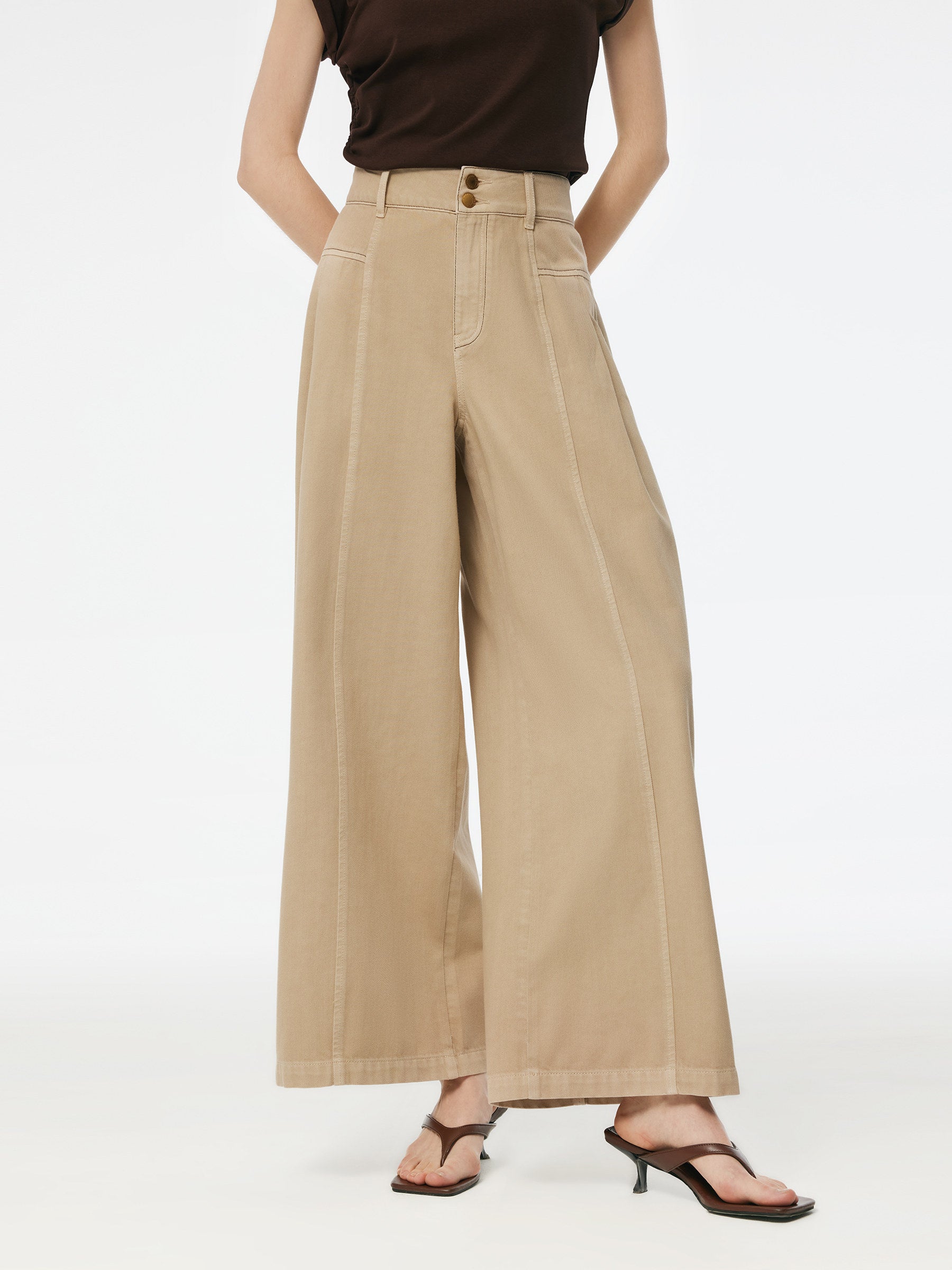 Denim Women Wide Leg Straight Jeans GOELIA