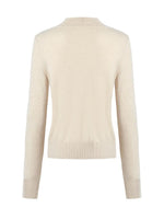 Beige Pure Cashmere Mock Neck Sweater GOELIA