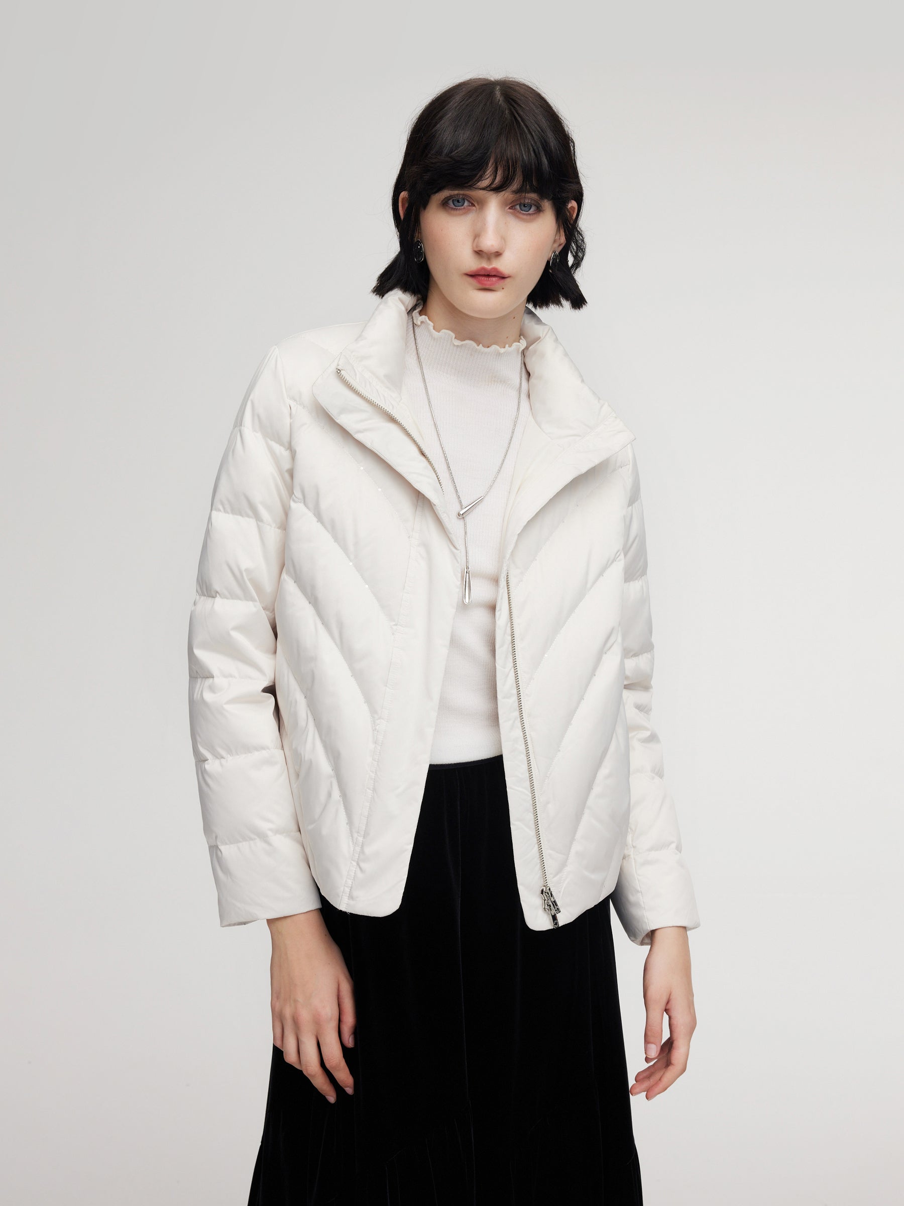 [Preview] Sequins Embroidered Goose Down Jacket GOELIA