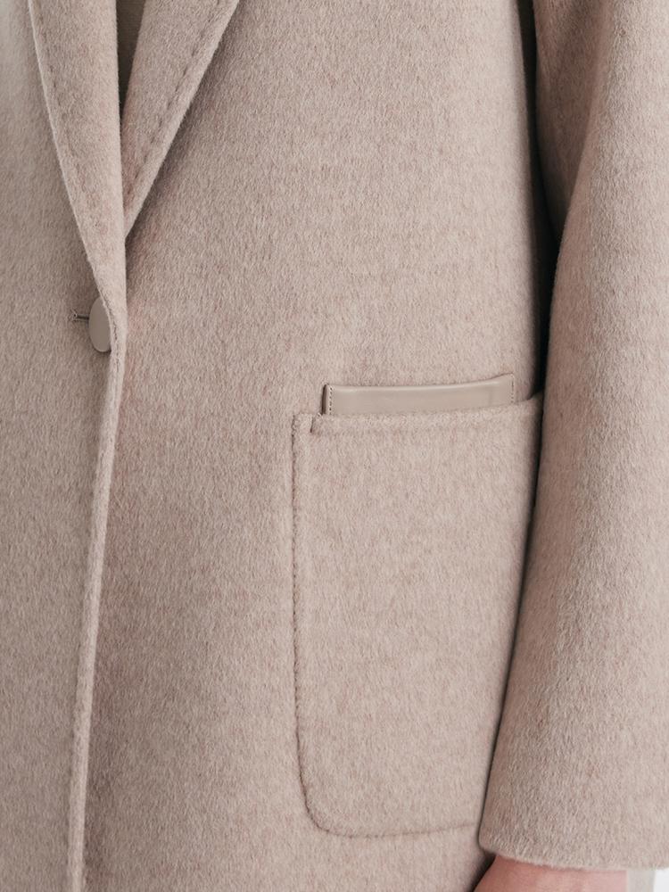 Wool And Cashmere Mid-Length Double-Faced Women Coat GOELIA