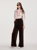 Velvet Ribbed Knit Women Loose Straight Leg Pants GOELIA